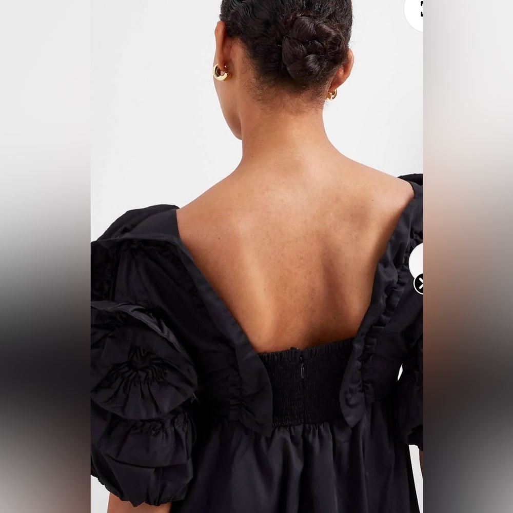 FARM Rio Black Ruffle Mini Dress small NWT - Picture 2 of 10
